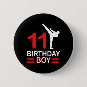 Karate Birthday Tee Boy Gift Kids Taekwondo 3 6 Cm Round Badge