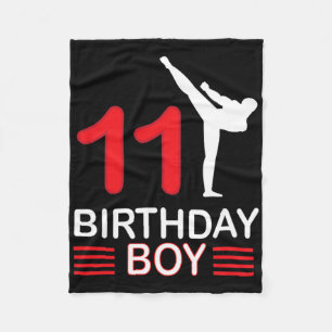 Karate Birthday Tee Boy Gift Kids Taekwondo 3 Fleece Blanket