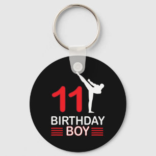 Karate Birthday Tee Boy Gift Kids Taekwondo 3 Key Ring
