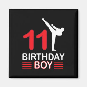 Karate Birthday Tee Boy Gift Kids Taekwondo 3 Magnet