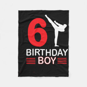 Karate Birthday Tee Boy Gift Kids Taekwondo 4 Fleece Blanket
