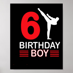 Karate Birthday Tee Boy Gift Kids Taekwondo 4  Poster