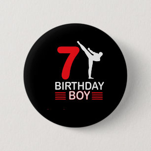 Karate Birthday Tee Boy Gift Kids Taekwondo 5 6 Cm Round Badge
