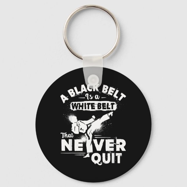 Karate Black Bel Key Ring (Front)