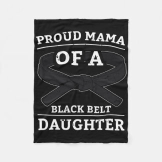 Karate Black Belt Daughter Mama Gift Martial Arts Fleece Blanket