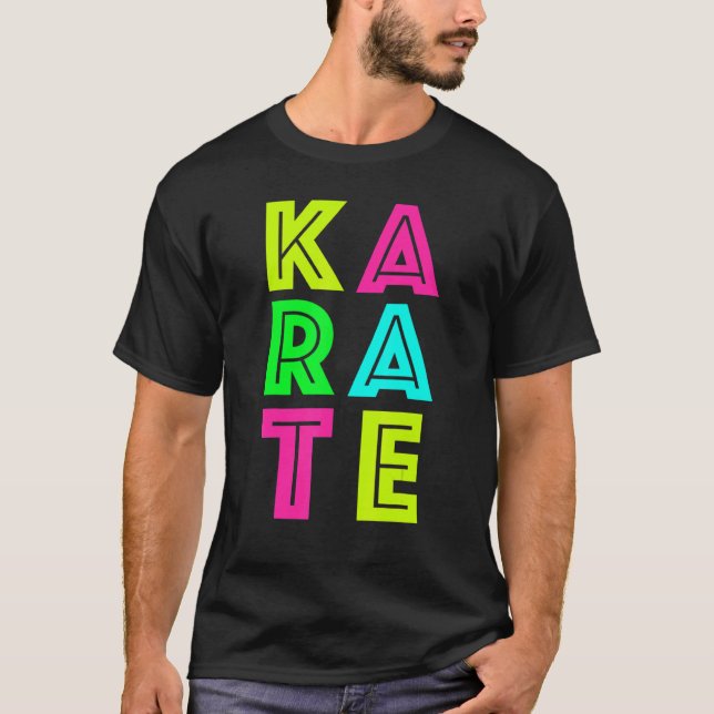 Karate Black Belt Gi Uniform Karate T-Shirt (Front)