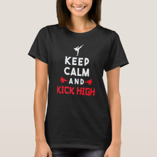 Karate Black Belt Gi Uniform Keep Calm And Kick Hi T-Shirt