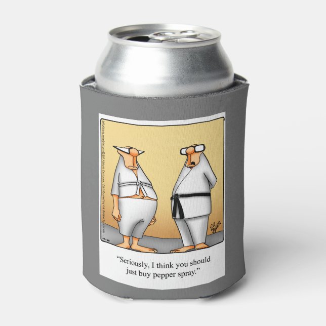 Karate Black Belt Humour Can Cooler (Can Front)