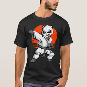 Karate Black Belt Panda Martial Arts Japanese Spor T-Shirt