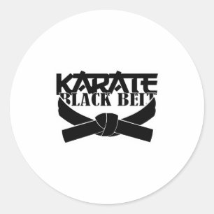 Karate Black Belt T Shirt_1 Classic Round Sticker