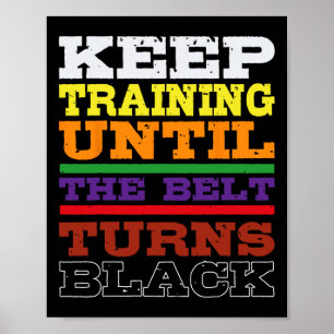 Karate Black Belt Training Japanese Martial Arts S Poster