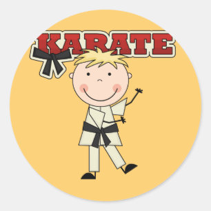 KARATE - Blonde Boy Tshirts and Gifts Classic Round Sticker