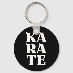 Karate Bold Letters Japanese Martial Art Karateka Key Ring