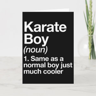 Karate Boy Definition Funny Martial Arts Sports  Card