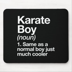 Karate Boy Definition Funny Martial Arts Sports Mouse Mat