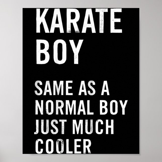 Karate Boy Definition Funny Poster (Front)