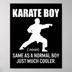 Karate Boy Funny Definition Martial Arts Gift Poster