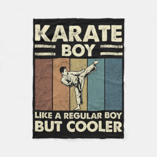 Karate Boy Like A Regular Boy But Cooler Funny Kid Fleece Blanket