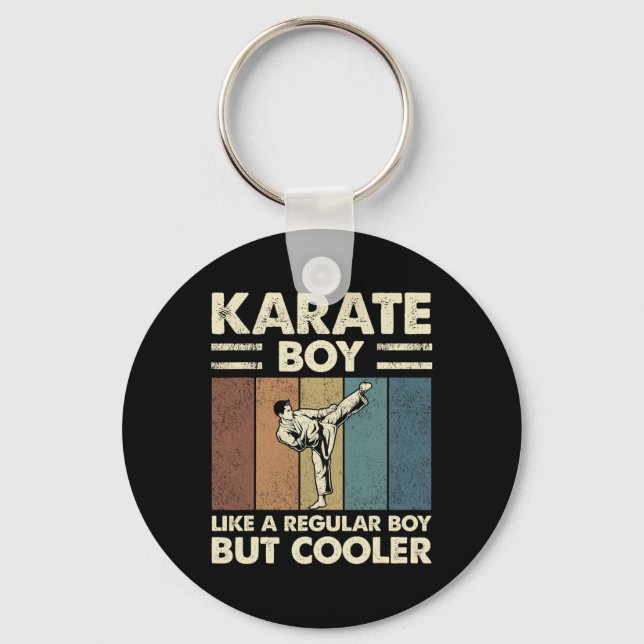 Karate Boy Like A Regular Boy But Cooler Funny Kid Key Ring (Front)
