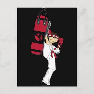 Karate Boy Postcard