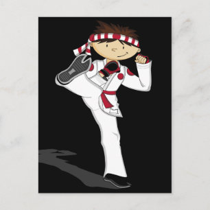 Karate Boy Postcard