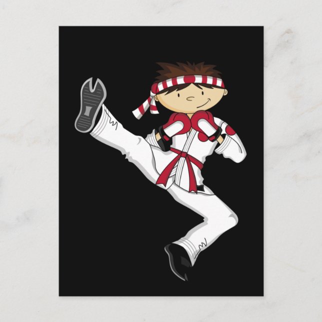 Karate Boy Postcard (Front)