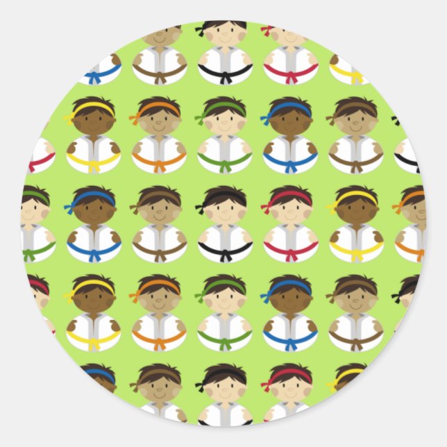 Karate Boy Sticker Sheet (Front)