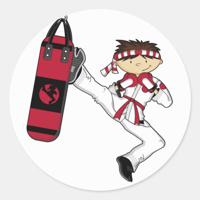 Karate Boy Sticker Sheet (Front)