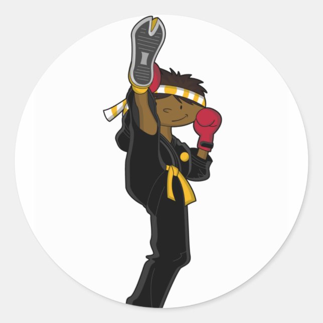 Karate Boy Sticker Sheet (Front)