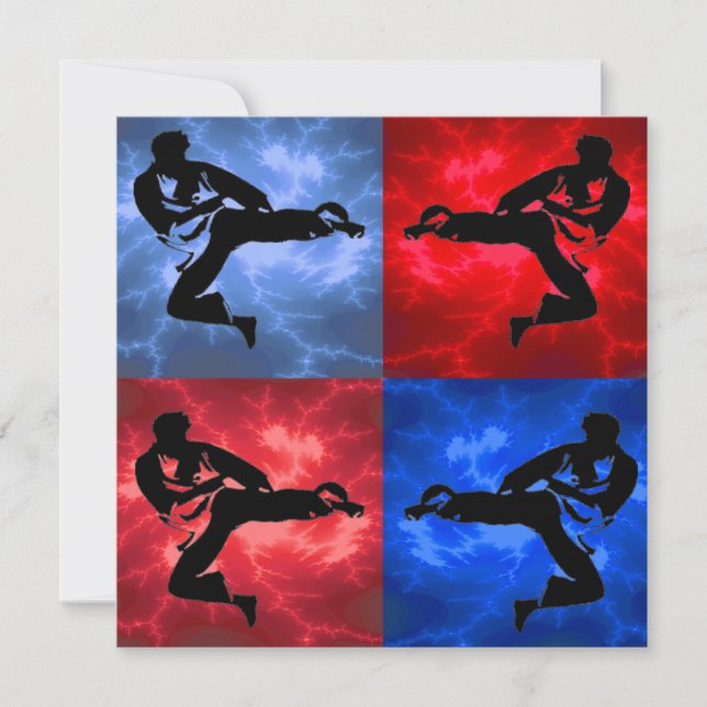 Karate Boys Birthday Party Invitation (Front)