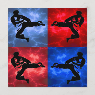 Karate Boys Birthday Party Invitation