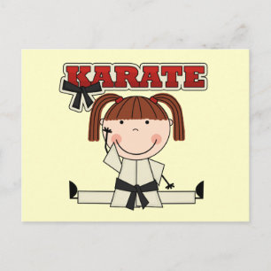 KARATE - Brunette Girl T-shirts and Gifts Postcard