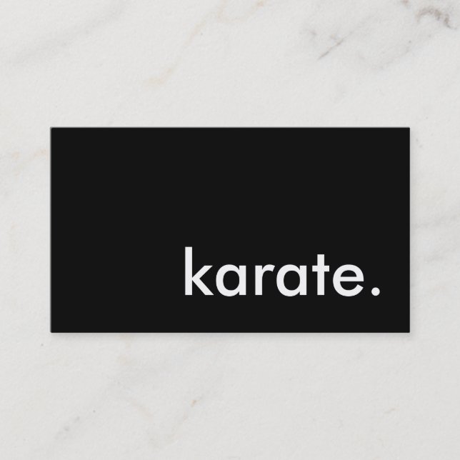 karate. business card (Front)