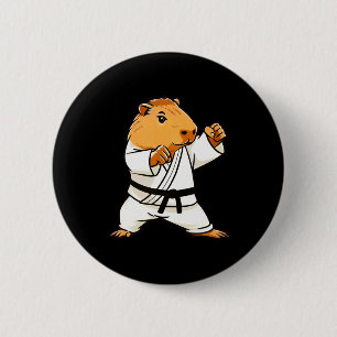Karate Capyra Funny Martial Arts Mma Men Teen Boys 6 Cm Round Badge