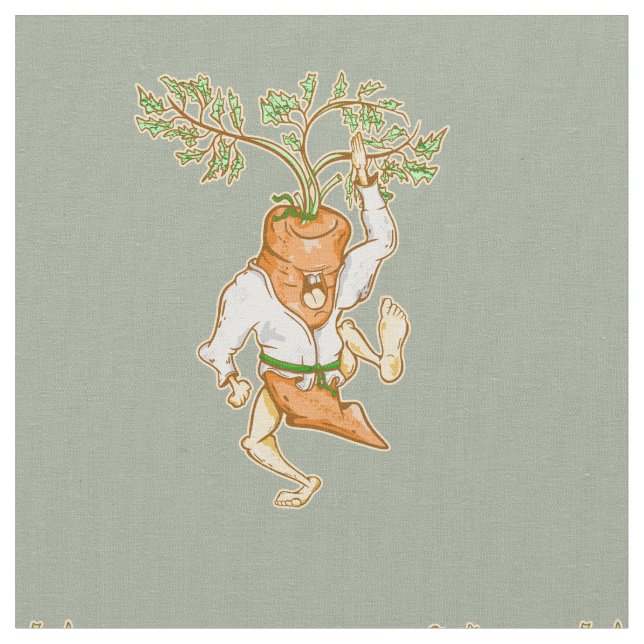 Karate carrot martial arts fabric (Close Up)