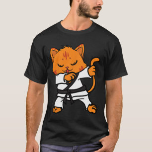 Karate Cat Dab Dance Martial Arts Dabbing Comt Spo T-Shirt