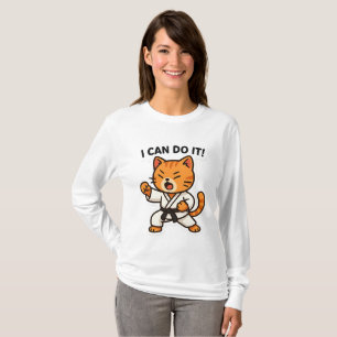 Karate Cat Sticker T-Shirt