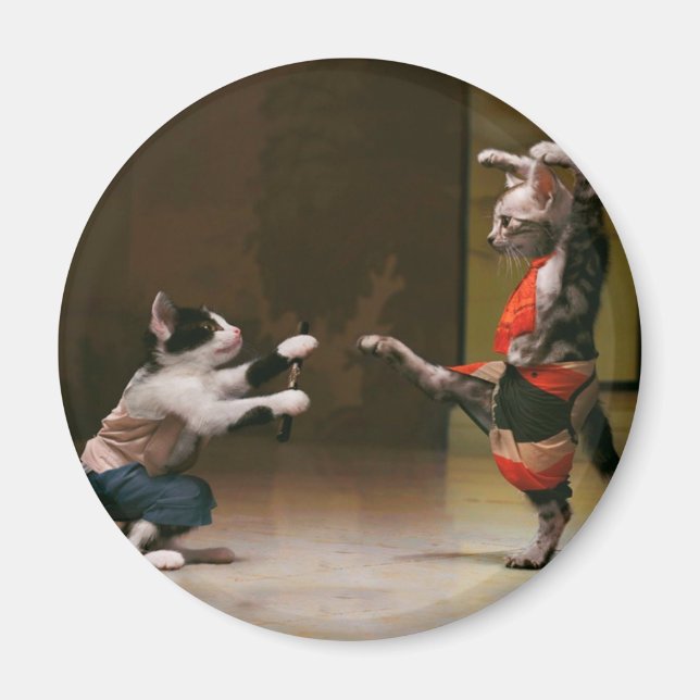 Karate cats magnet (Front)