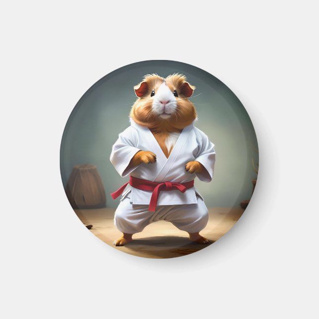 **"Karate Champion: The Fearless Guinea Pig"** Magnet (Front)