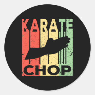 Karate Chop Vintage Classic Round Sticker