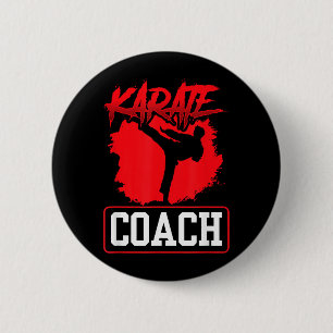 Karate Coach Fighter Martial Arts Belt 6 Cm Round Badge