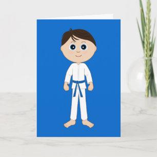 Karate Congratulations Blue Belt Card