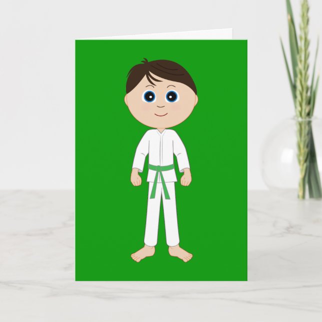 Karate Congratulations Green Belt Card (Front)