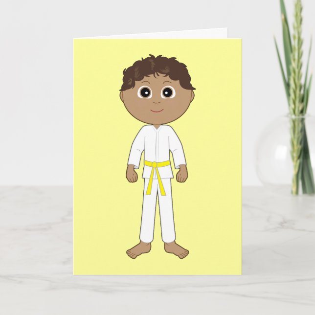 Karate Congratulations Yellow Belt Card (Front)
