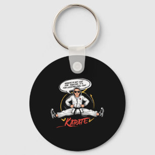 Karate Cool Funny Martial Arts Cartoon Art Key Ring
