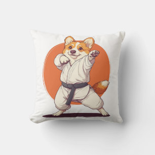Karate Corgi � Martial Arts Dog Cushion