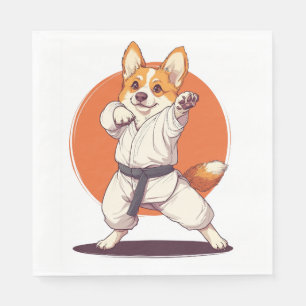 Karate Corgi � Martial Arts Dog Napkin