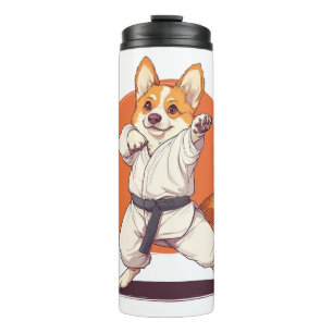 Karate Corgi � Martial Arts Dog Thermal Tumbler