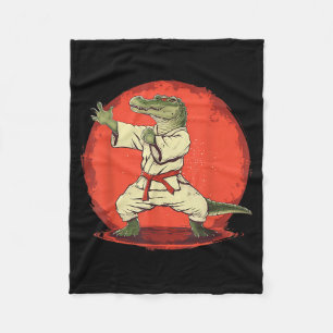 Karate Crocodile Motif Taekwondo Jiu-Jitsu MMA Fleece Blanket