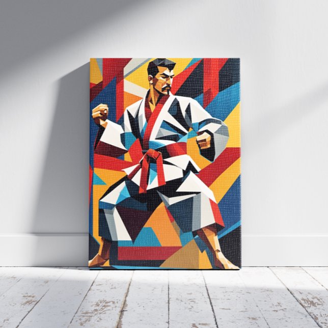 Karate Cubism Canvas Print (Creator Uploaded)
